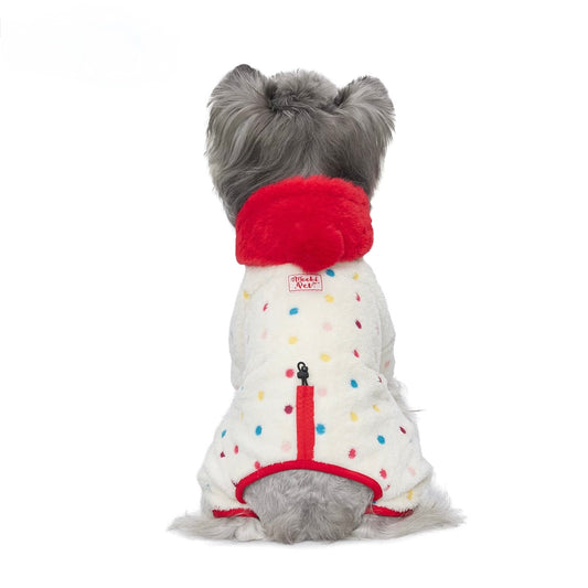 Warm Dot Fleece Jumpsuit