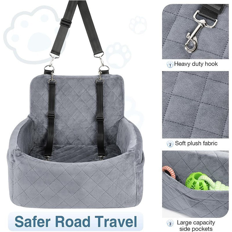 Deluxe Car Dog Seat
- Cozy, Safe & Travel-
Ready Pet Nest for Front or Back Seat