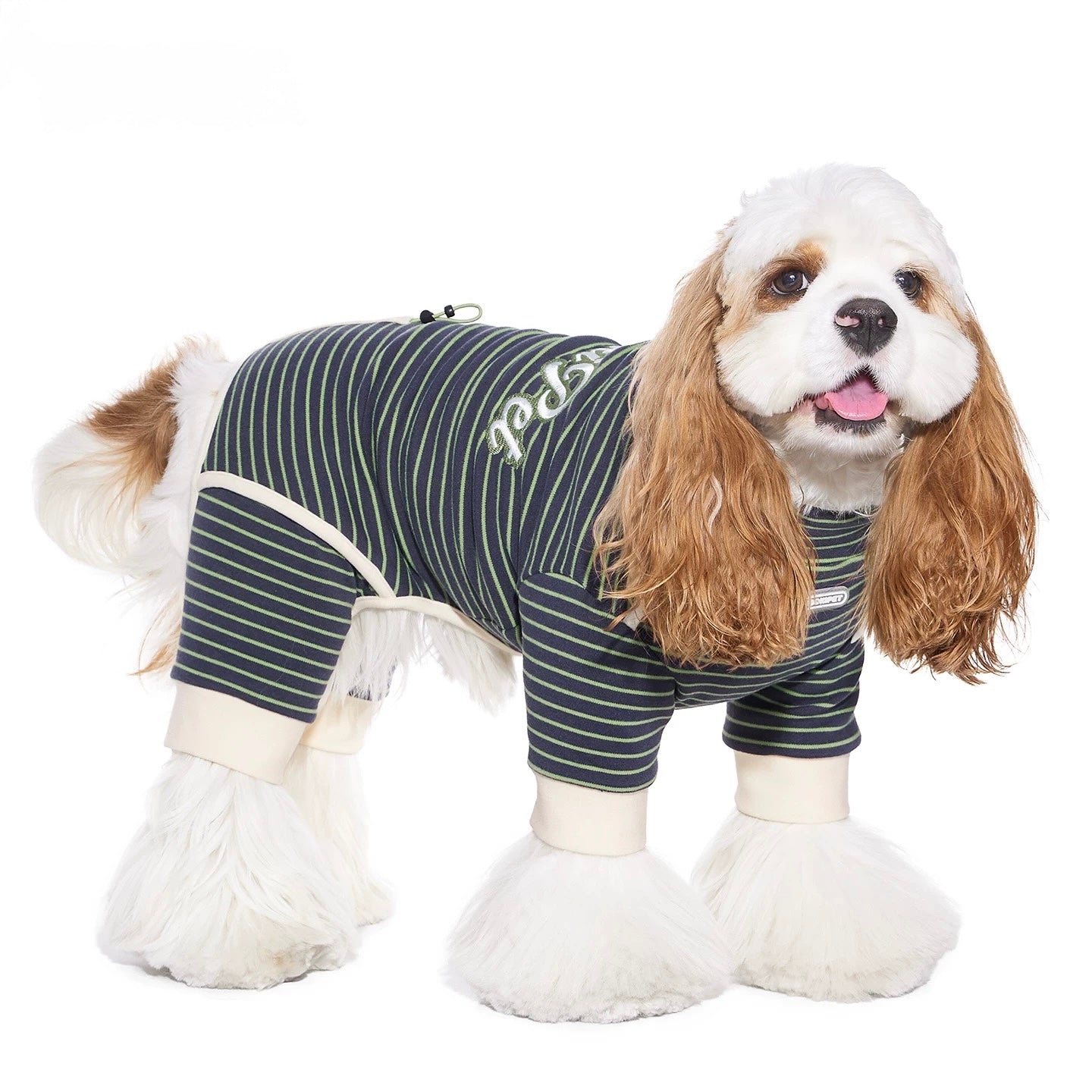 Soft Striped Pet Jumpsuit