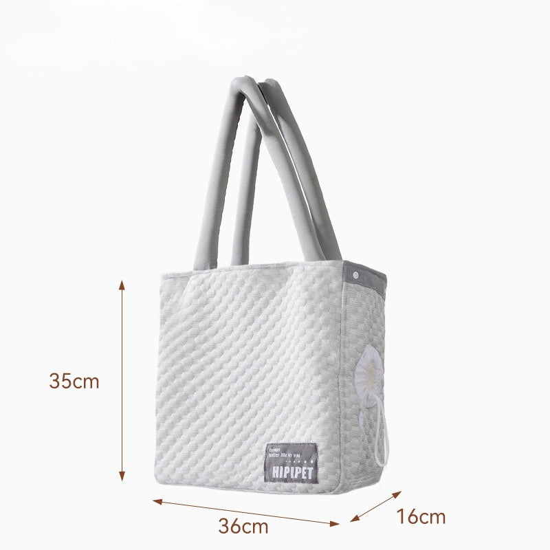 Breathable Cooling Pet
Travel Bag - Head-Exposing, Escape-Proof, Lightweight for Small Dogs