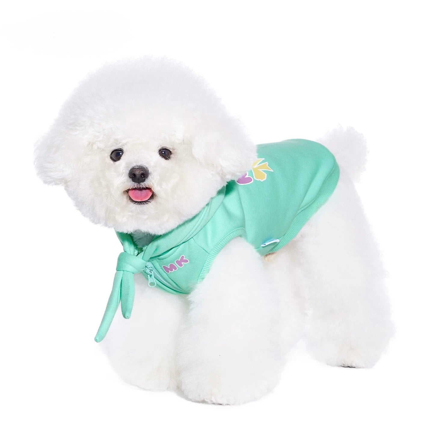 Mint Fleece Tie Hoodie Vest