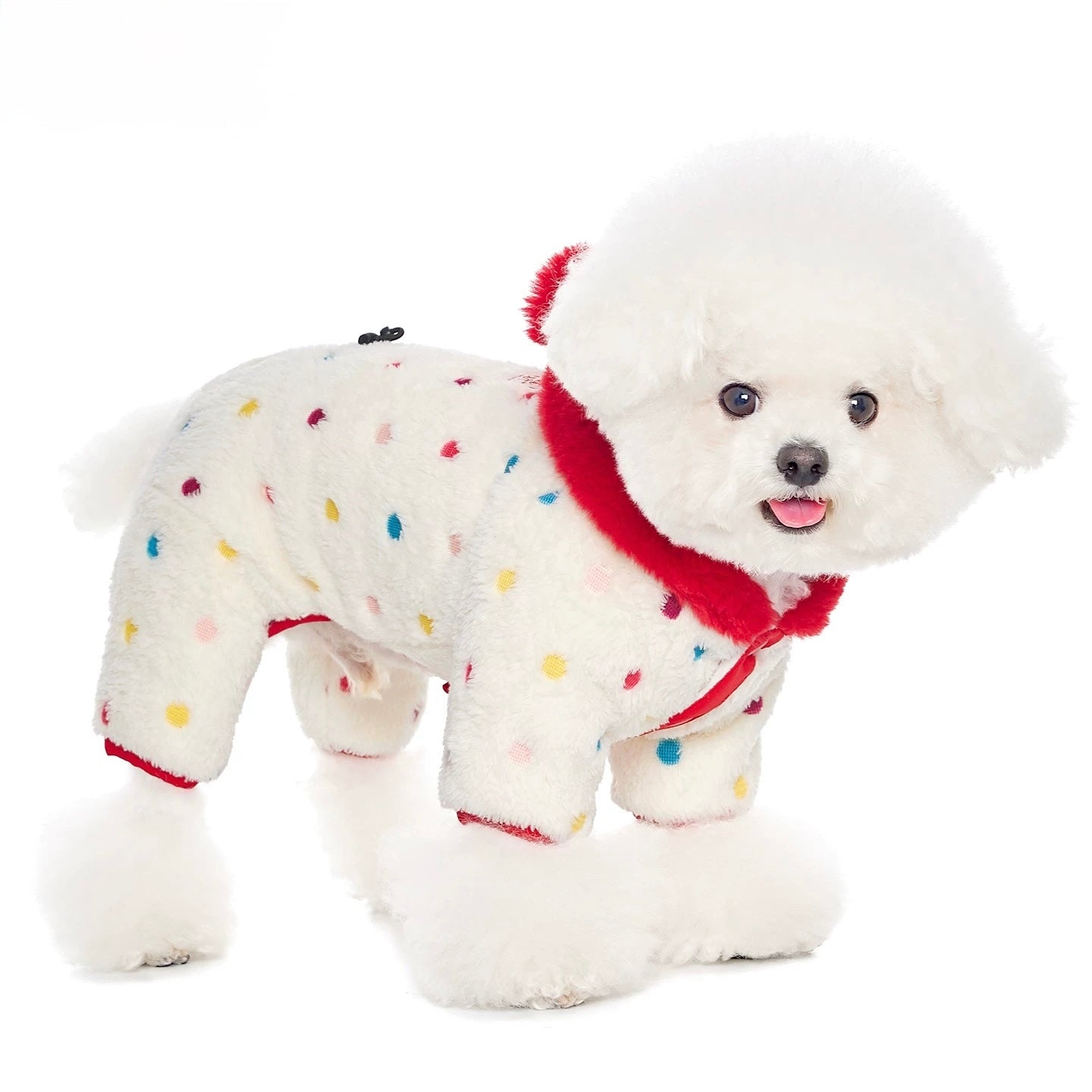 Warm Dot Fleece Jumpsuit