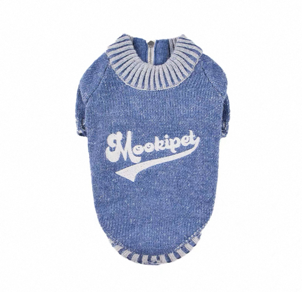 Faux Denim Knit Sweater