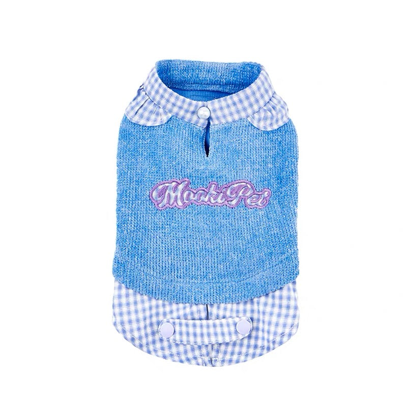 Gingham Shine Layered Vest