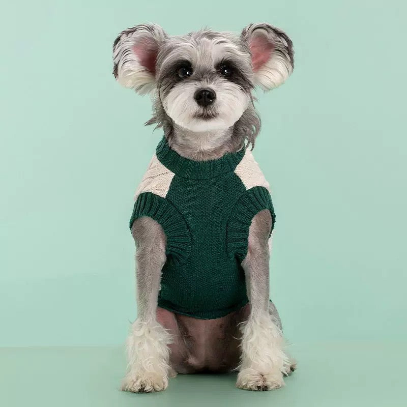 Warm Preppy Knit Vest for Pets - Ideal for Dogs & Cats