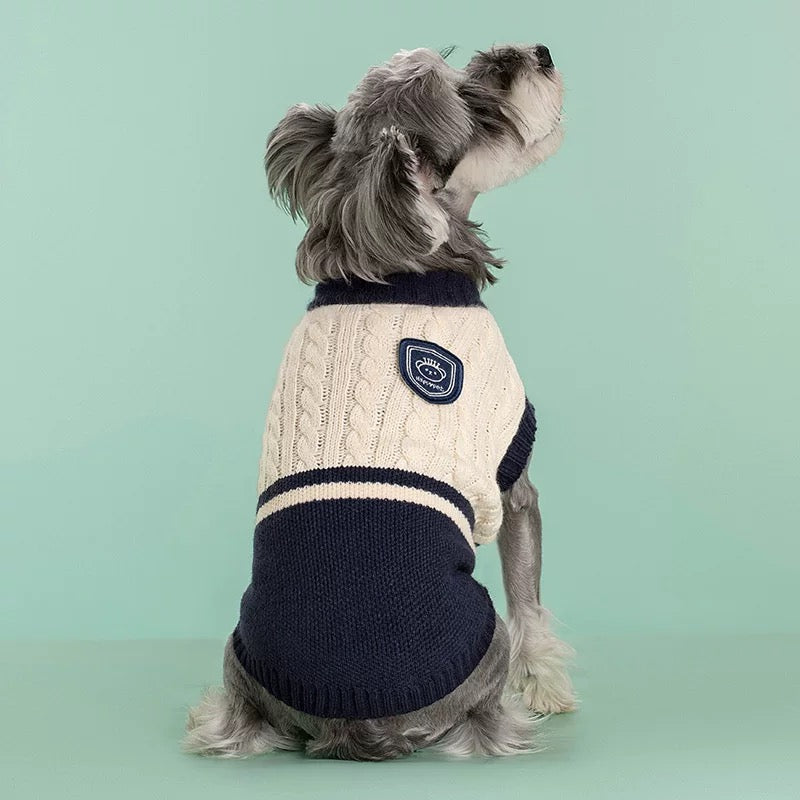 Warm Preppy Knit Vest for Pets - Ideal for Dogs & Cats