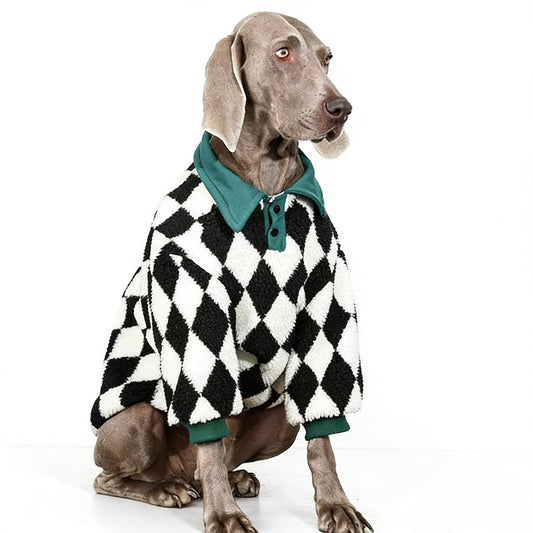 Checkered Fleece Pullover