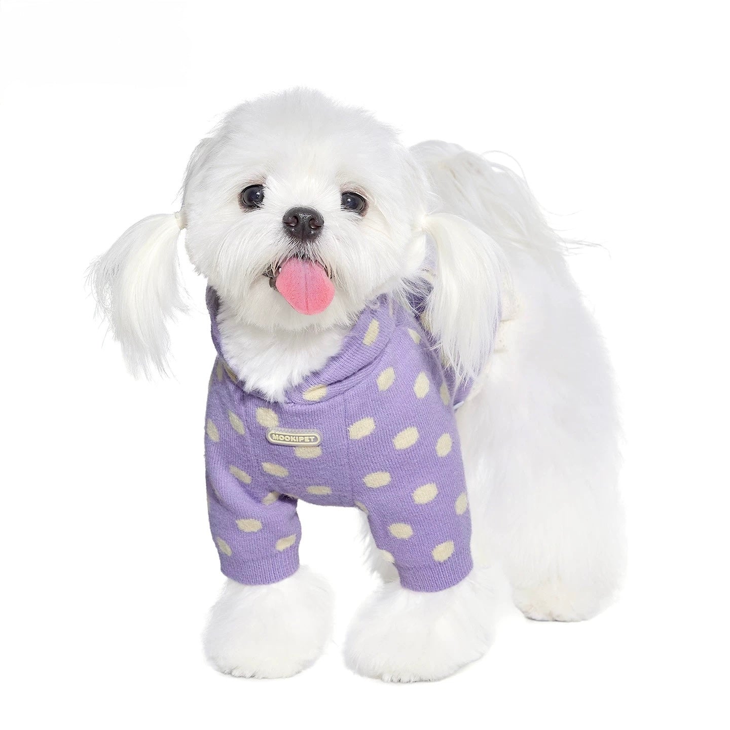 Fleece Dot Hoodie Sweater