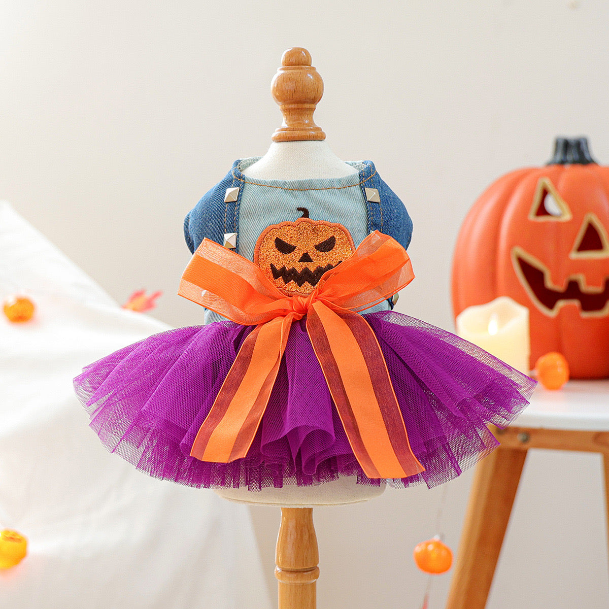 Spooky-Cute Pumpkin
Dress - For Pets Who Slay Halloween (and Hearts)