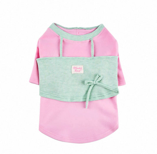 Faux Layered Fleece Strap Tee