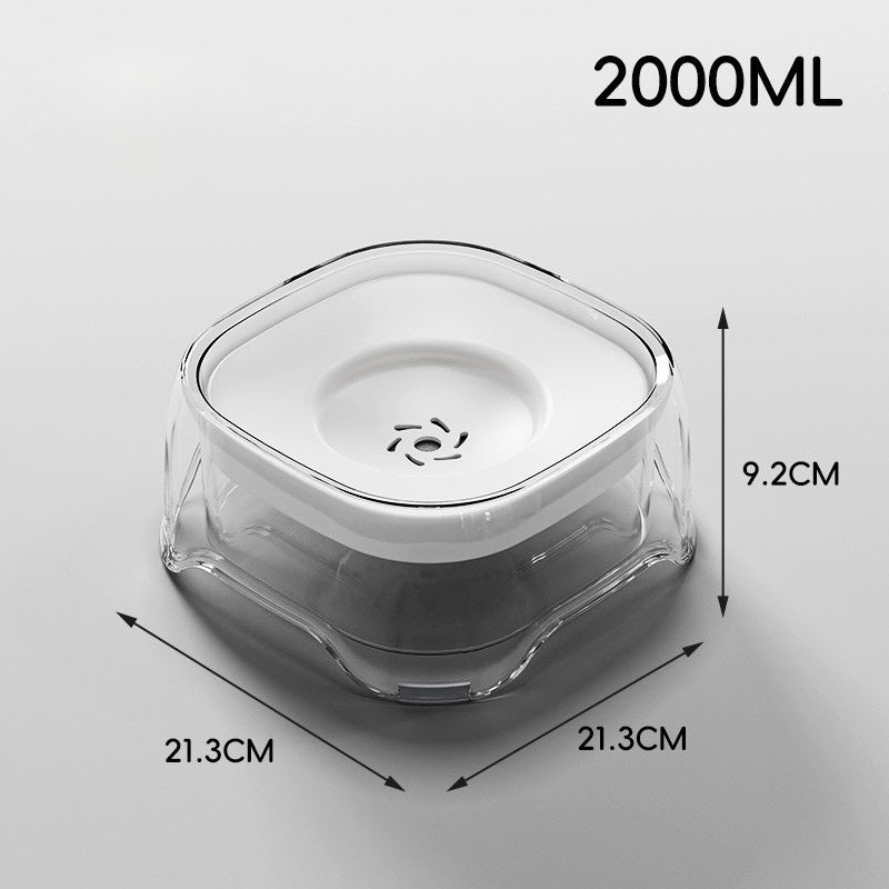 Transparent Floating
Water Bowl - Anti-Wet
Mouth & Anti-Spill Design