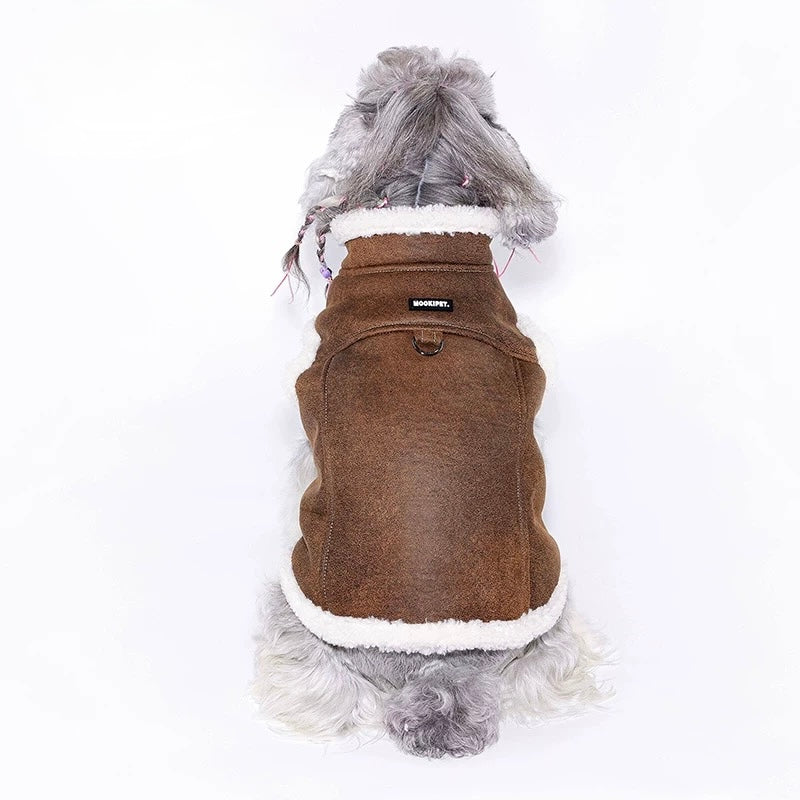 Lamb-Lined Biker Vest