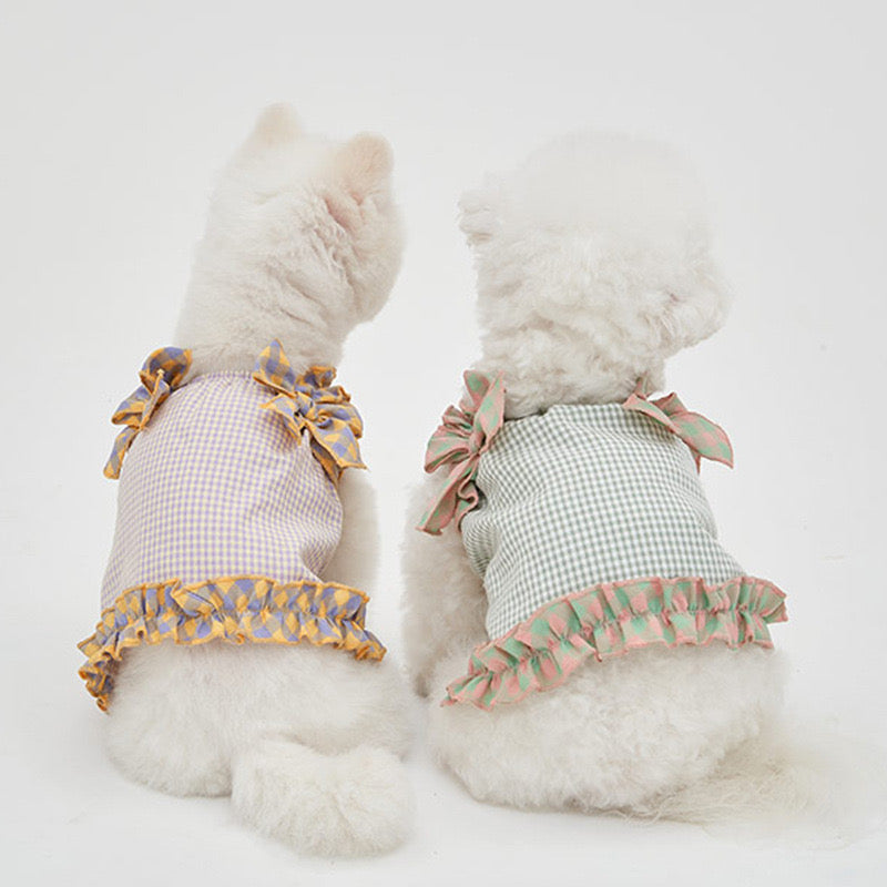 Plaid Dog Vest - Stylish Pet Clothing for Small to Medium Dogs