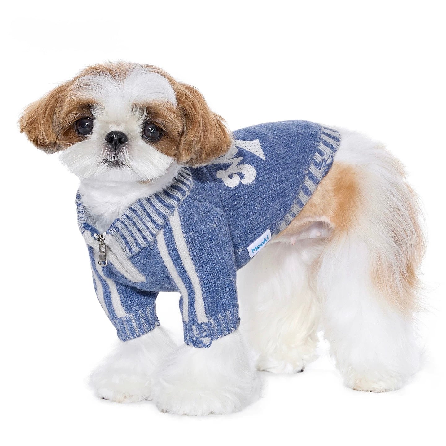 Faux Denim Knit Sweater