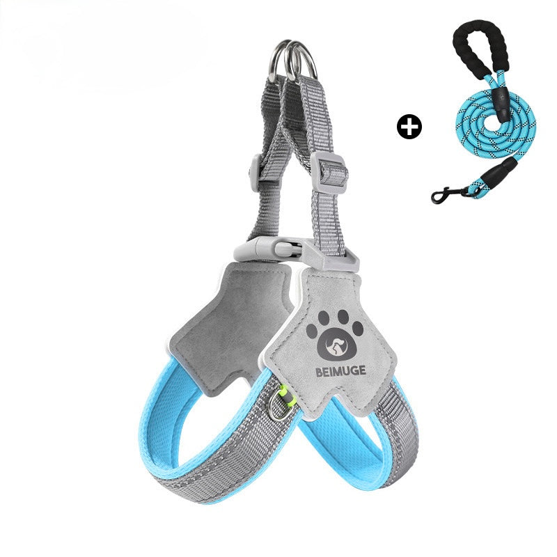 Y-Shaped Breathable
Padded Dog Harness with Leash