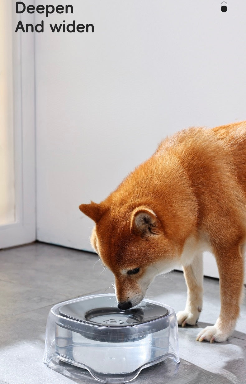Transparent Floating
Water Bowl - Anti-Wet
Mouth & Anti-Spill Design