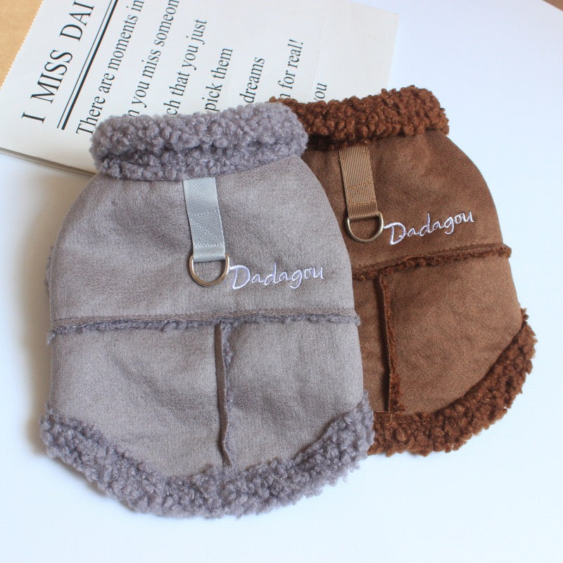 Dog Clothes - Autumn/ Winter New Fleece Two-Legged Cotton Coat