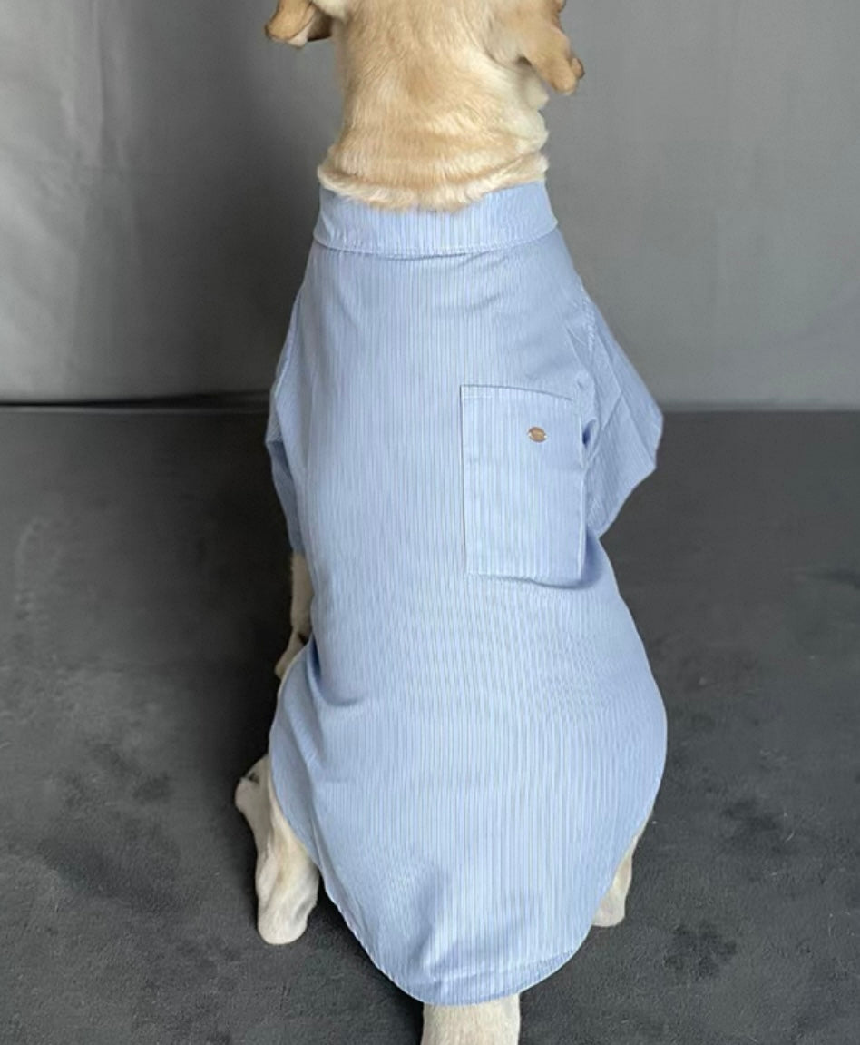Preppy Style Large Dog
Shirt with Tie - Anti-Shedding Design, Perfect for Medium to Large Breeds