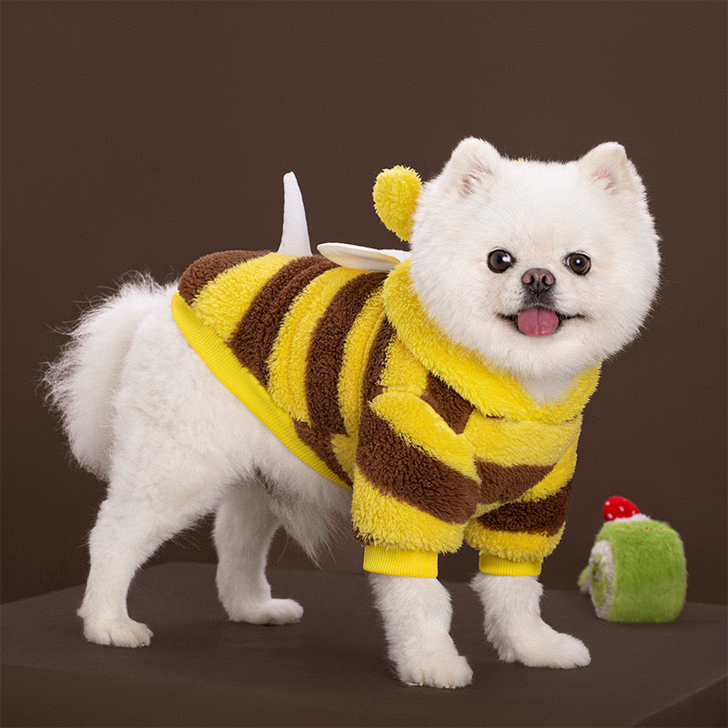 Fleece-Lined Bee & Dinosaur Costume for Dogs