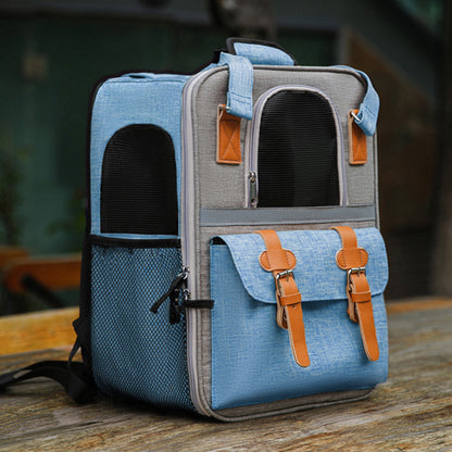Portable Large-Capacity Pet Carrier for Outdoor Use - Shoulder & Handheld Pet Bag