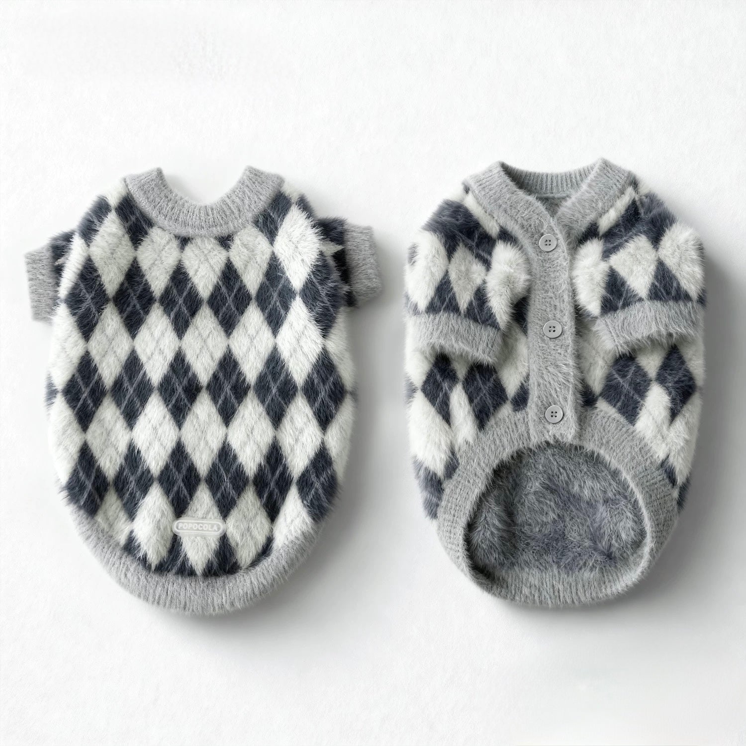 Autumn/Winter Mink Wool Cardigan Sweater for Small Dogs