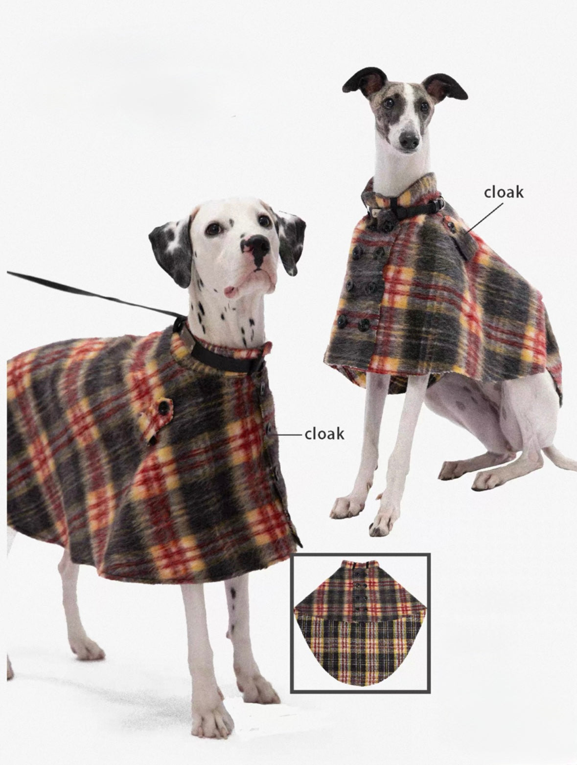 TAORAE Plaid Pet Cloak