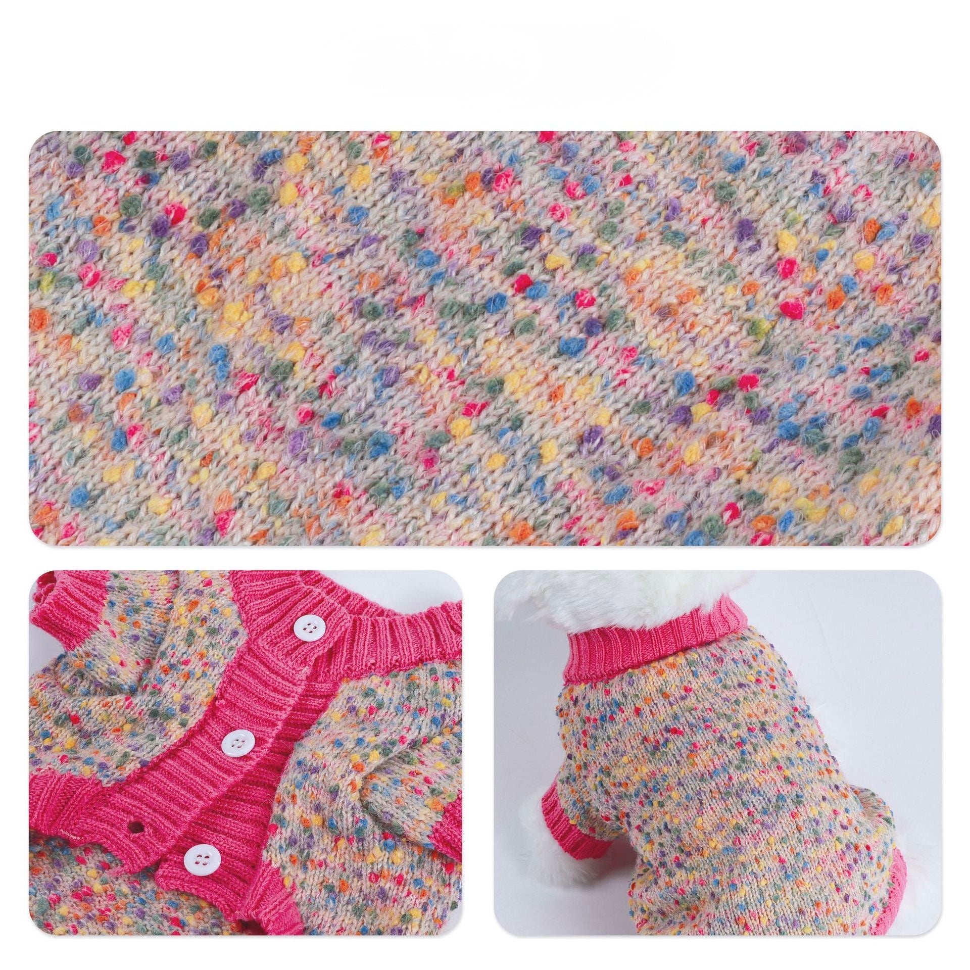 Cozy Knit Cardigan for Small/Medium Dogs