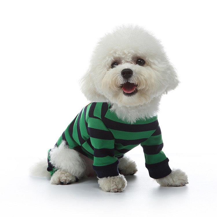 Striped Dog Pajamas for Small & Medium Breeds