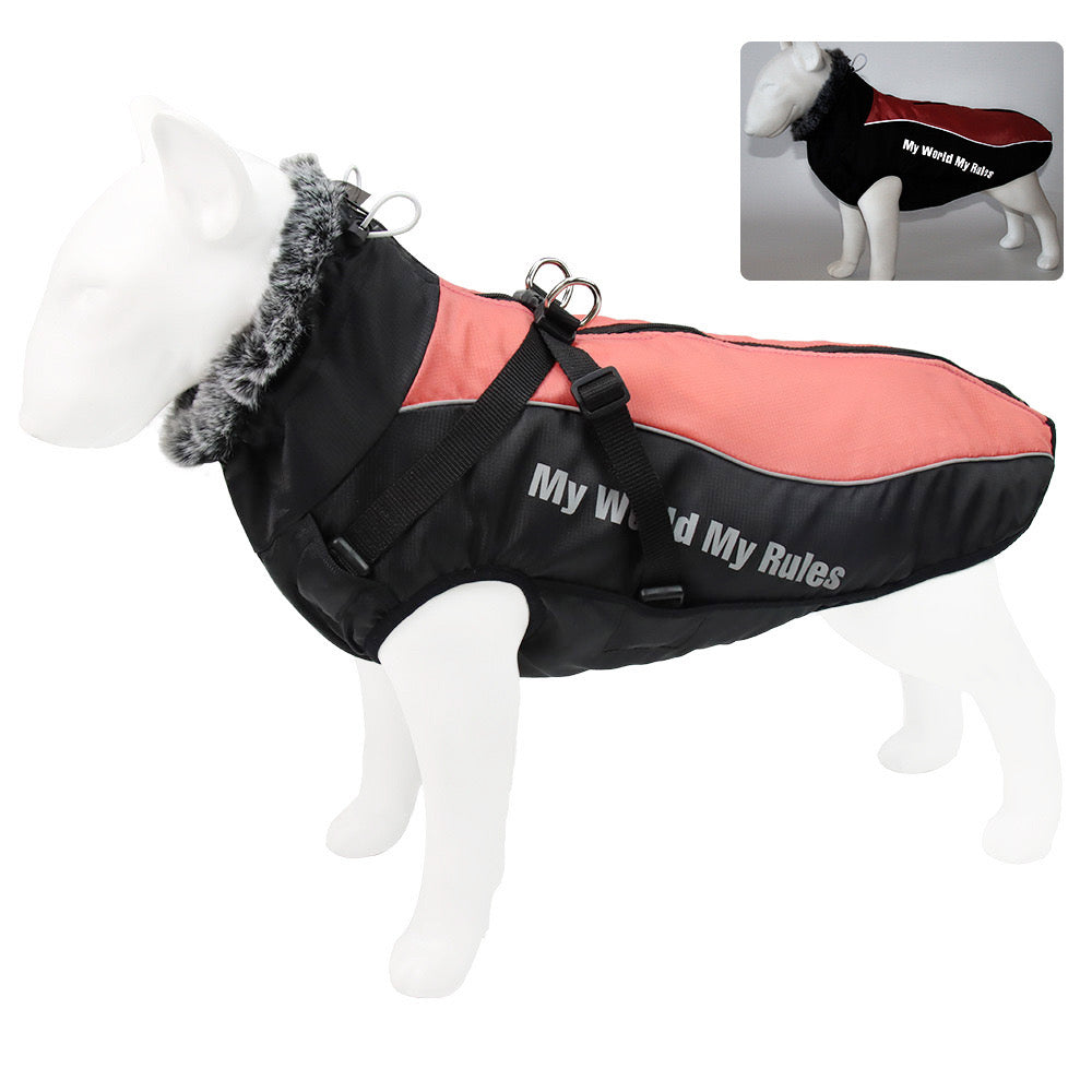 Thickened Reflective
Winter Dog Coat - Warm Cotton Jacket for Large
Dogs