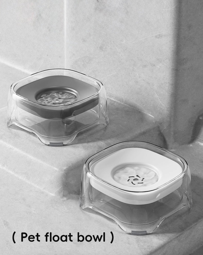 Transparent Floating
Water Bowl - Anti-Wet
Mouth & Anti-Spill Design