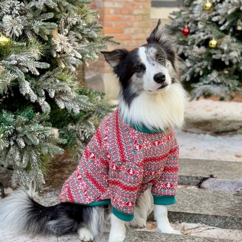 Winter Warm Knitted Christmas Sweaters for Small, Medium, and Large Dogs