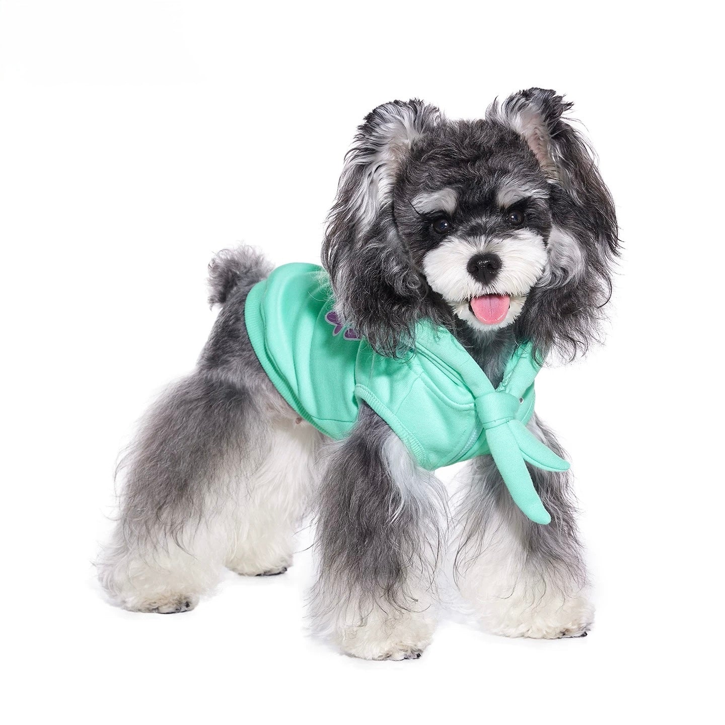 Mint Fleece Tie Hoodie Vest