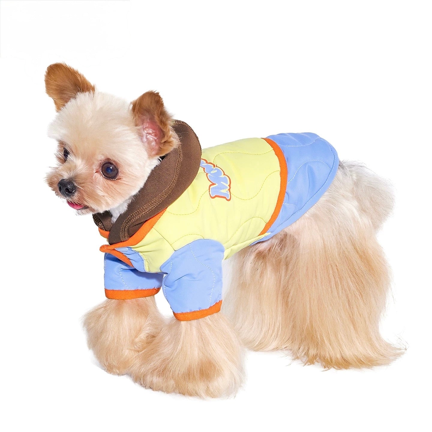 Wavy Quilted Hooded Coat