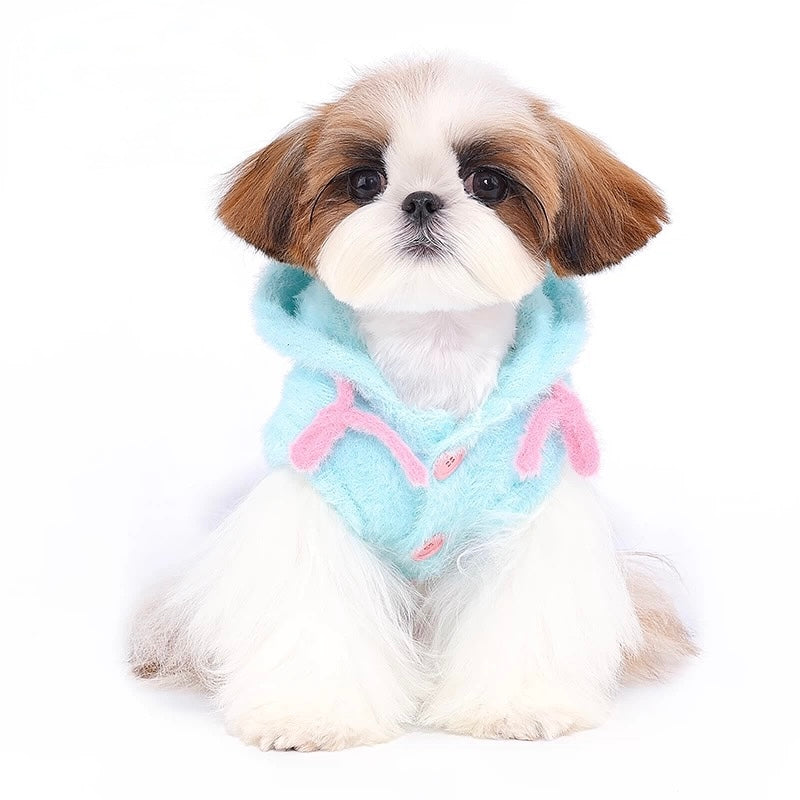 Macaron Mink Hoodie Vest