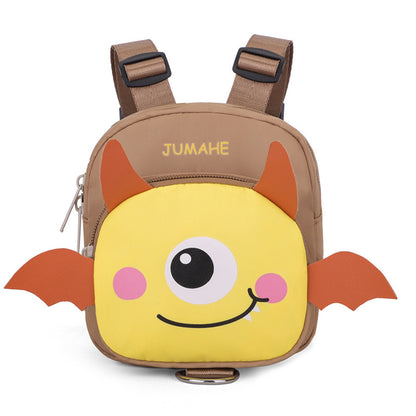 Monster dog self-carrying backpack with detachable leash