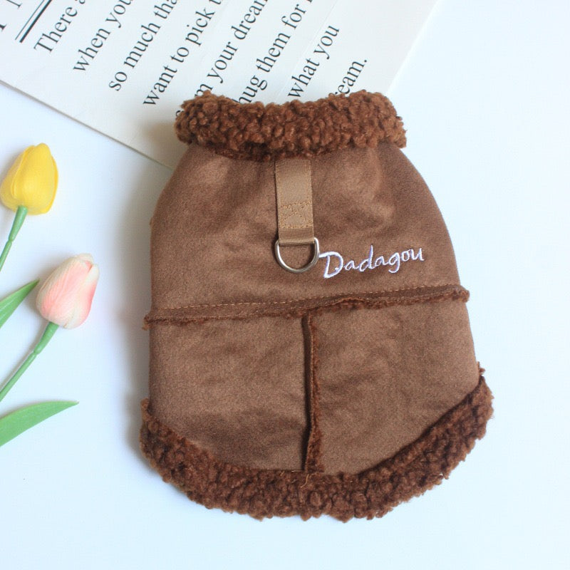 Dog Clothes - Autumn/ Winter New Fleece Two-Legged Cotton Coat