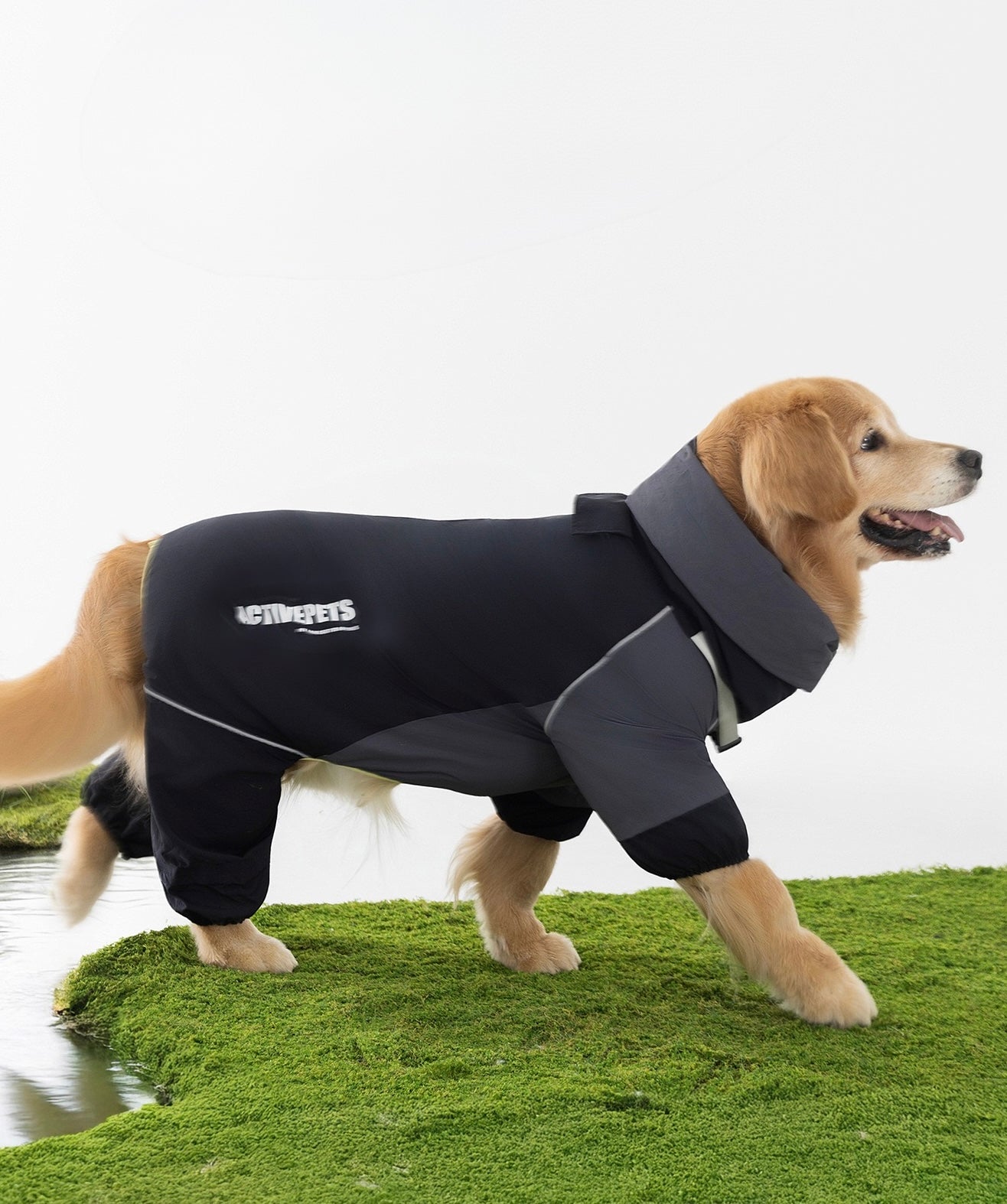 Full-Coverage Waterproof Raincoat for Large Dogs - Four-Leg Design