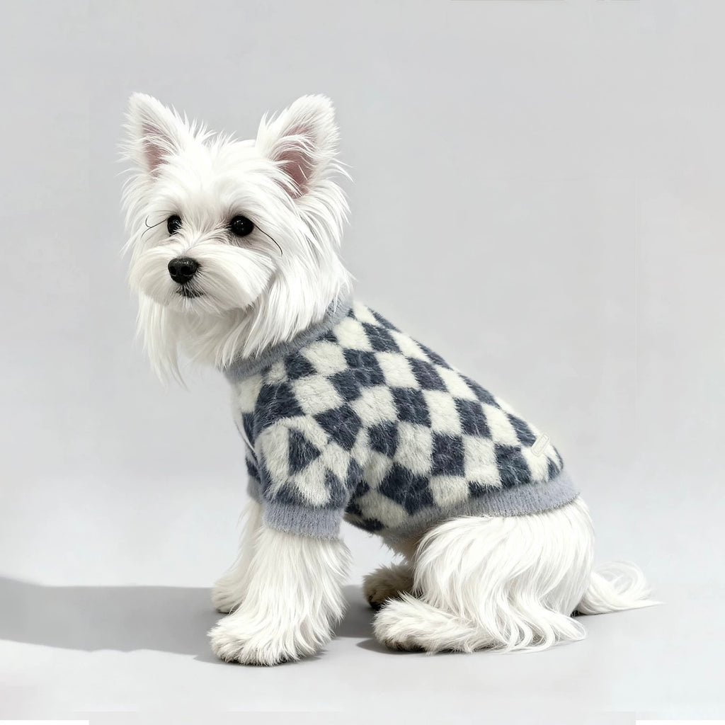 Autumn/Winter Mink Wool Cardigan Sweater for Small Dogs