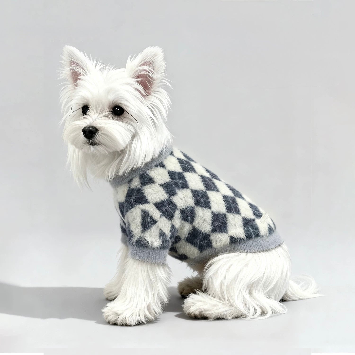 Autumn/Winter Mink Wool Cardigan Sweater for Small Dogs