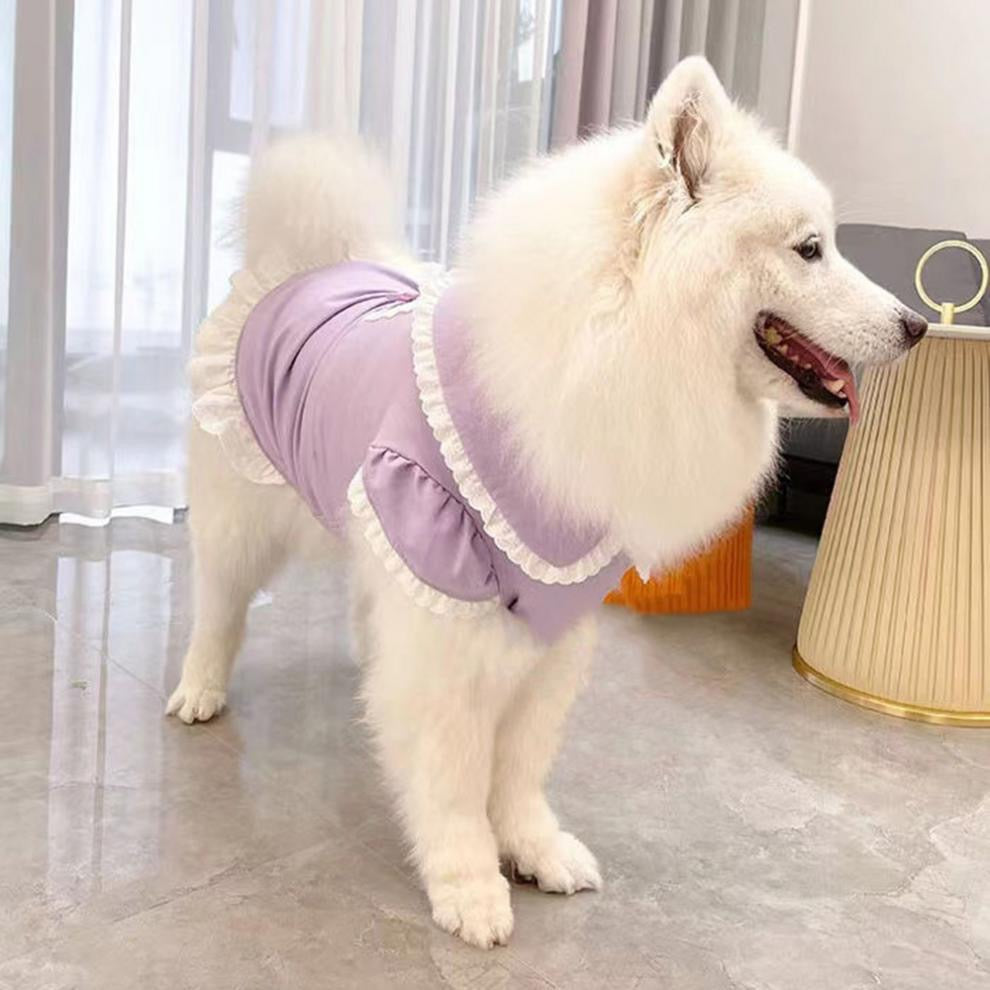 Lavender Layered
Princess Dress with Puff
Sleeves & Bow - For Medium & Large Dogs
