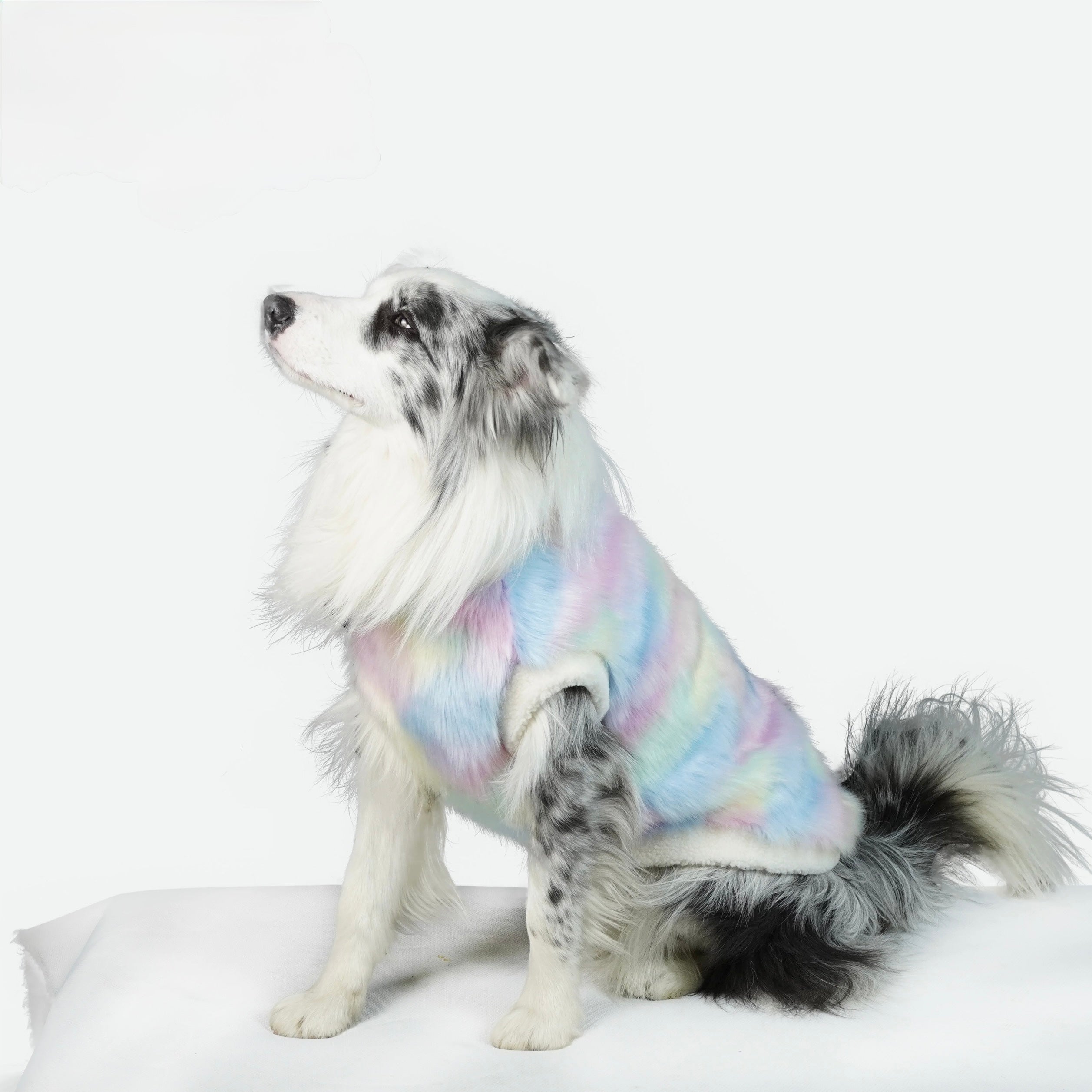 Winter Iridescent Stylish and Cozy Long-Haired Anti-Cold Vest - Suitable for Large, Medium, and Small Dogs