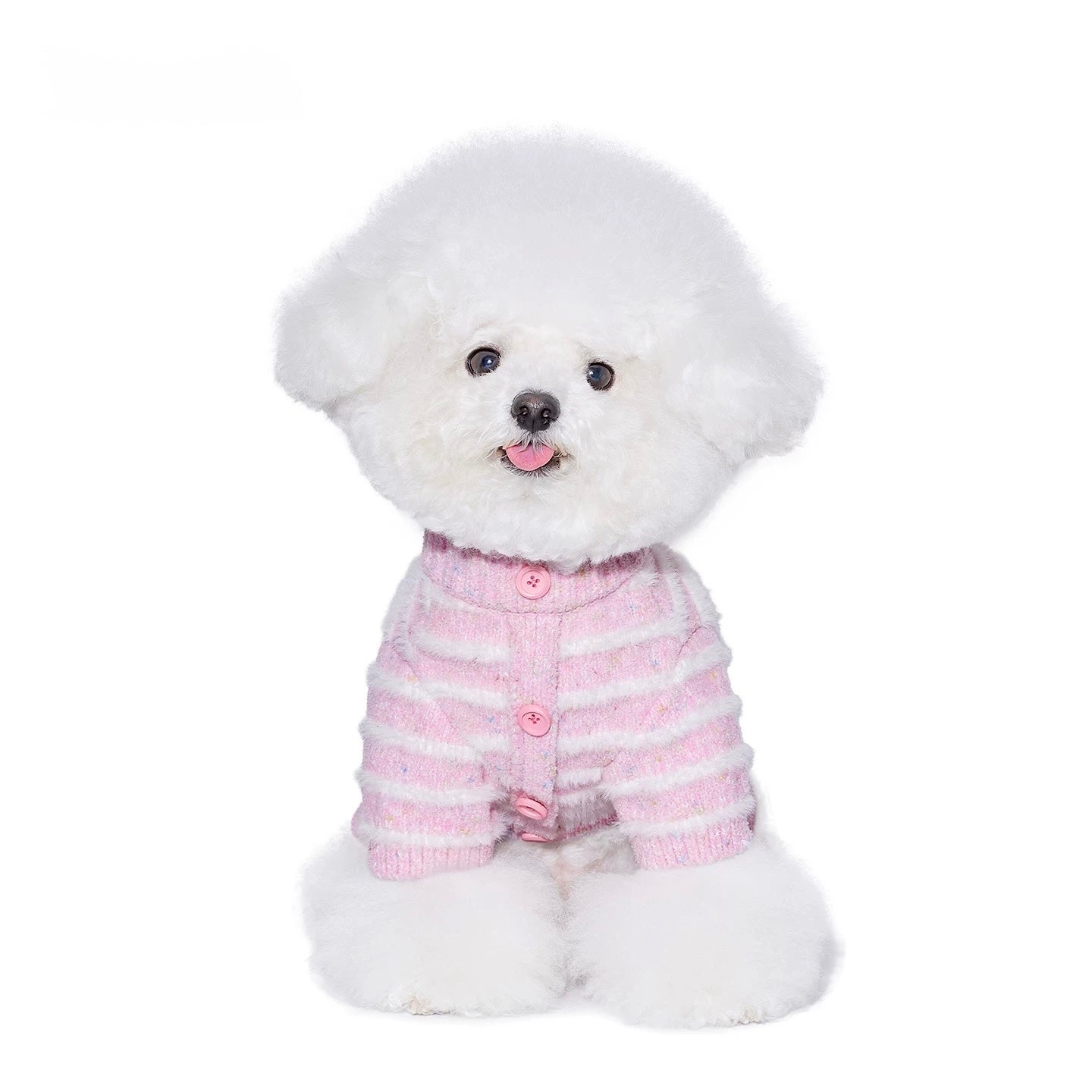 Pink White Faux Mink Jumpsuit