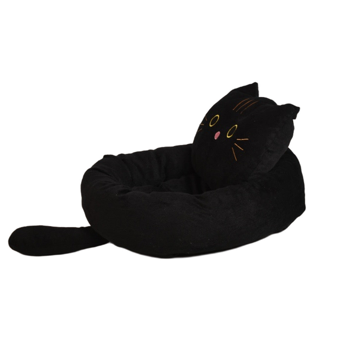 Adorable Cat - Shaped Pet Bed: A Snug Haven for Cats & Dogs