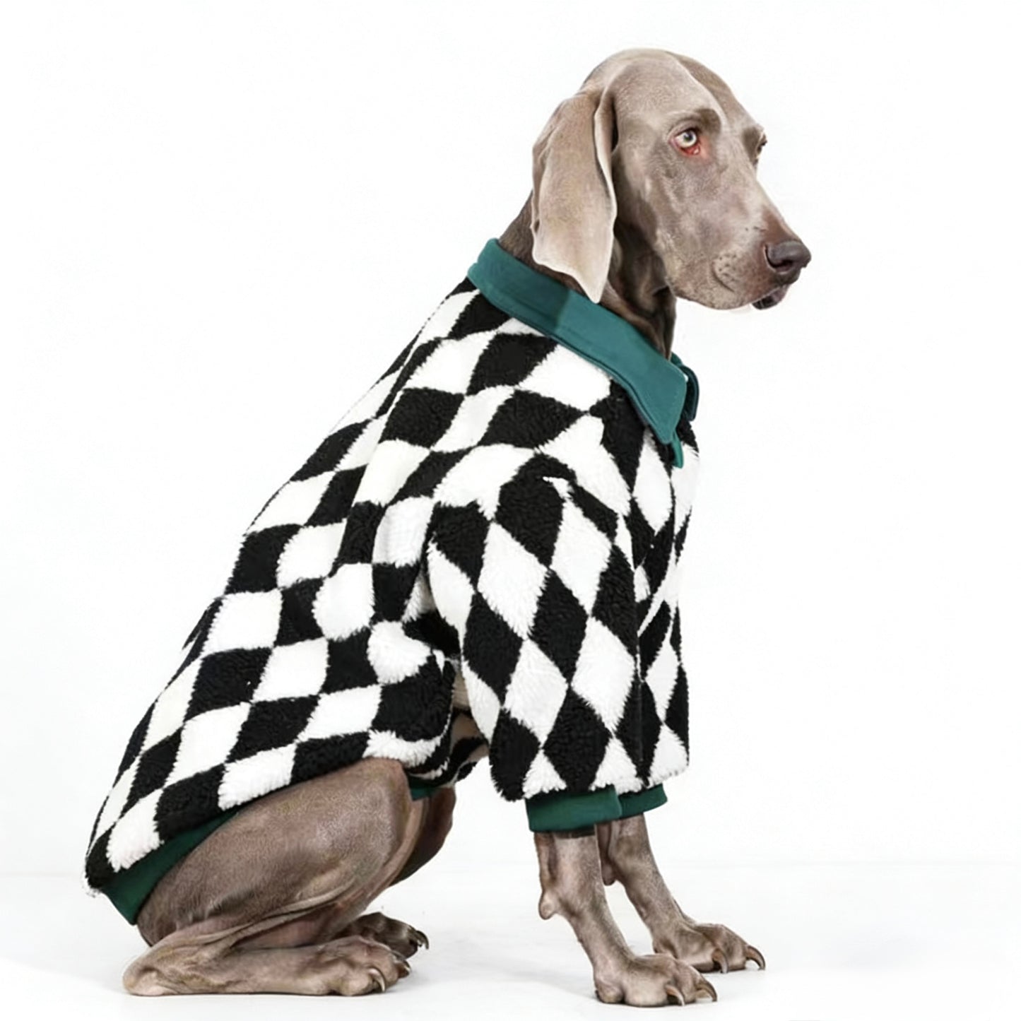 Checkered Fleece Pullover