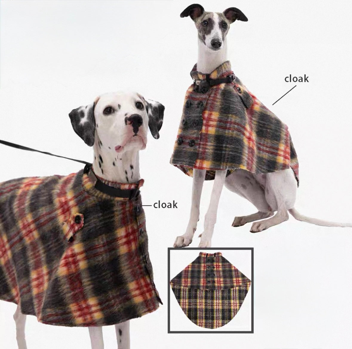 TAORAE Plaid Pet Cloak