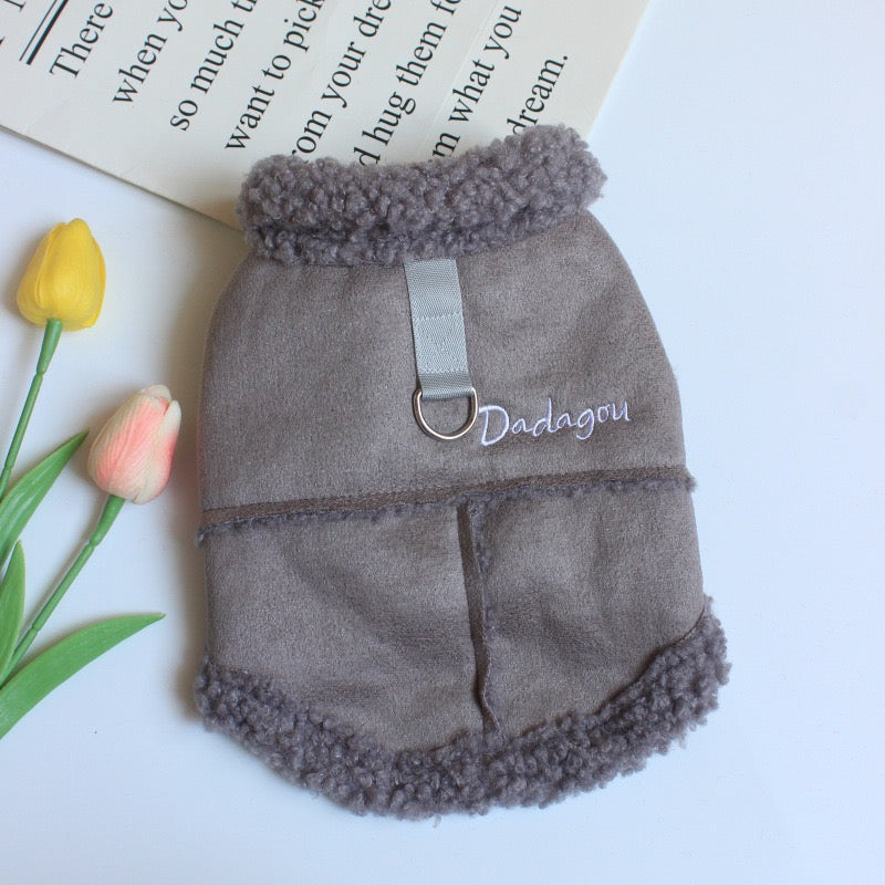 Dog Clothes - Autumn/ Winter New Fleece Two-Legged Cotton Coat