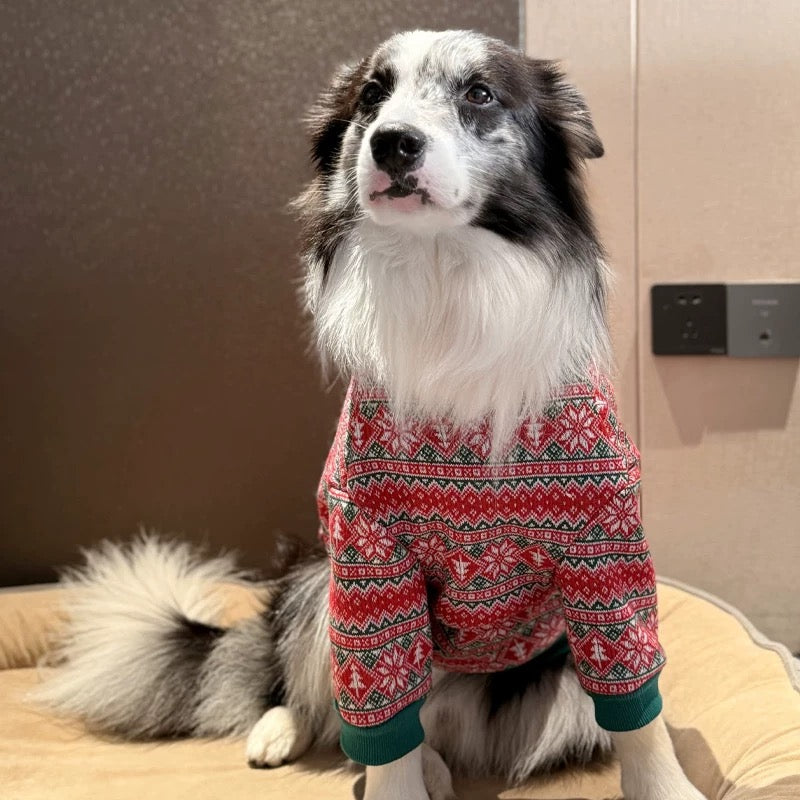 Winter Warm Knitted Christmas Sweaters for Small, Medium, and Large Dogs