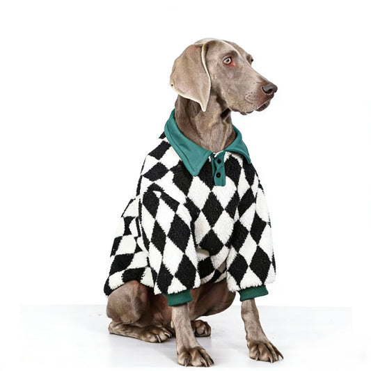 Checkered Fleece Pullover