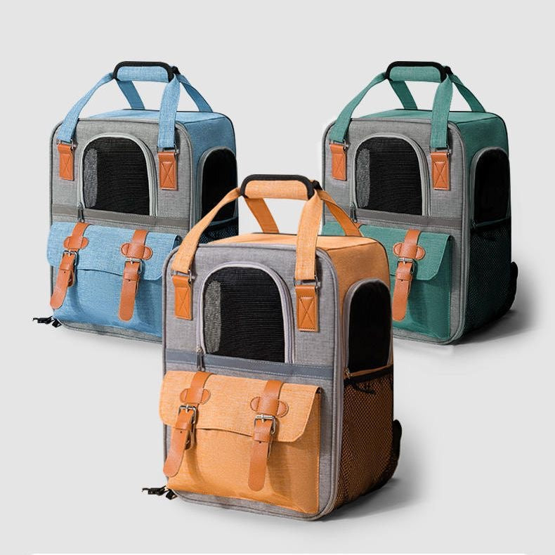 Portable Large-Capacity Pet Carrier for Outdoor Use - Shoulder & Handheld Pet Bag