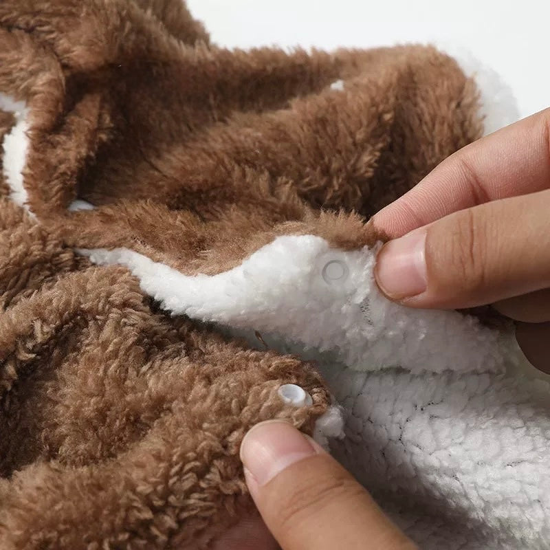 Reindeer Christmas Jumpsuit for Small & Medium Dogs Cozy, Full Body Shedding Protection